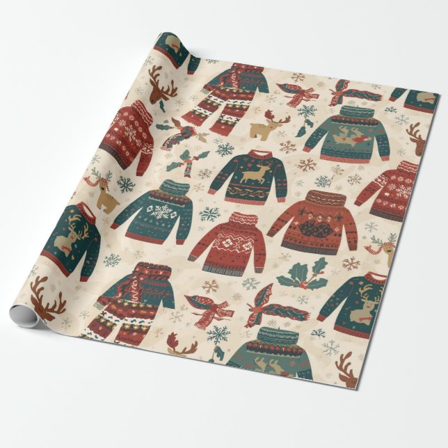 Traditionell/klassisk Papper jul Presentpapper (Utrullad)