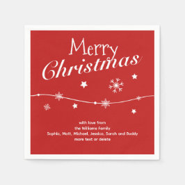 Traditionell - Klassisk röd - Julblöjor Pappersservett