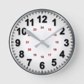 Traditionell klocka med 12/24