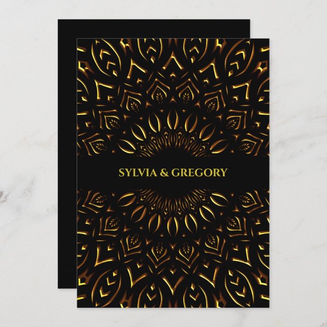 Traditionell konst Deco-lyxen för etnisk elegant b Spara Datumet (Fram/baksida)