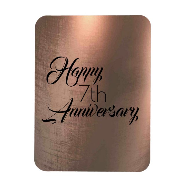 Traditionell Koppar 7-årsjubileum Magnet (Vertikal)