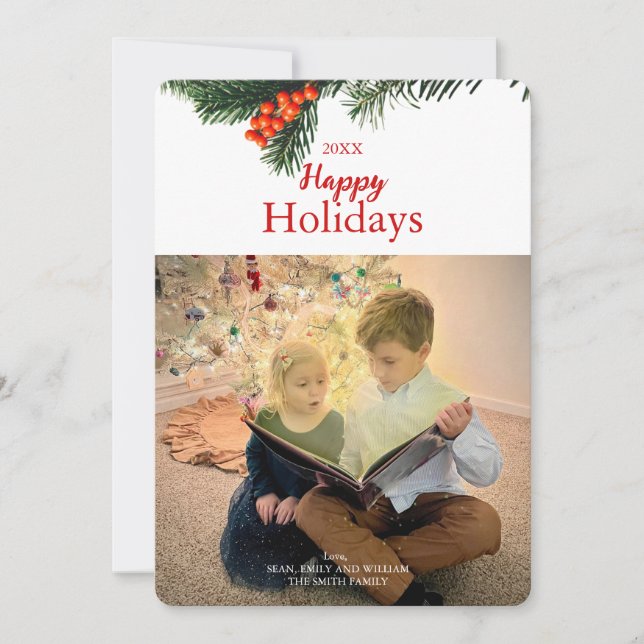 Traditionell krans God Jul-kort Julkort (Framsida)