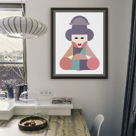 Traditionell kvinnokonst canvastryck