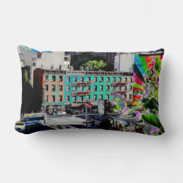 Traditionell lägenhet byggnad Manhattan New York Lumbarkudde