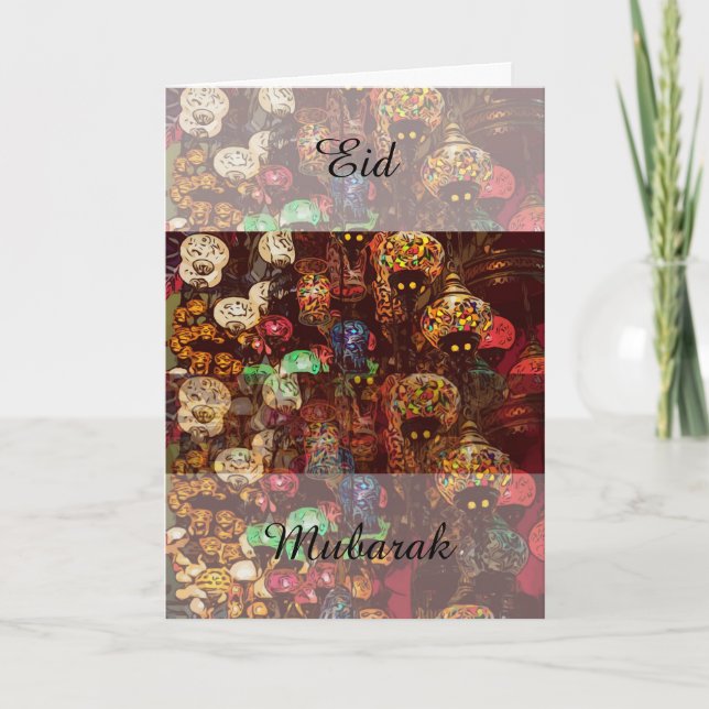 Traditionell lanternljuseffekt helgkort (Framsida)