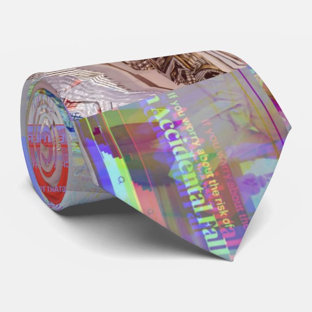 Traditionell lapptäcke geometrisk glitchmosaik slips (Rullad)