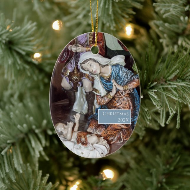 Traditionell leksaksledare Scene Ceramic Ornament (Träd)
