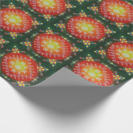 Traditionell lettisk folkkonst med symbolmålning presentpapper