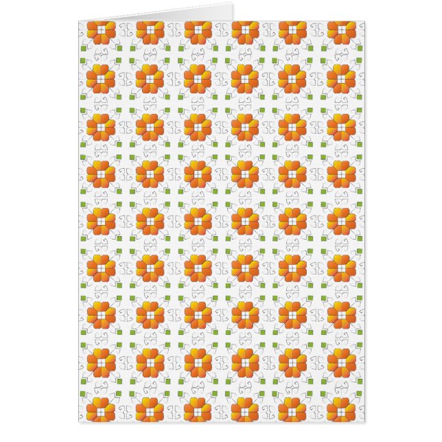 Traditionell lettisk SOL-teckengeometrisk design I Hälsningskort (Framsidan)