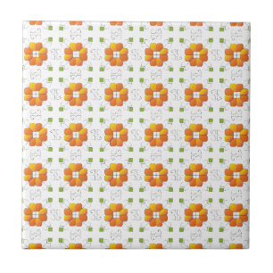 Traditionell lettisk SOL-teckengeometrisk design I Kakelplatta