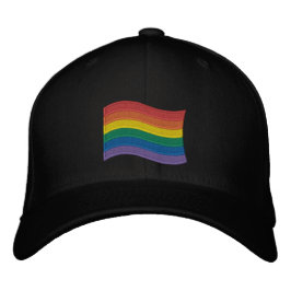 Traditionell LGBTQ+ stolthetsflagga broderad baseb Keps