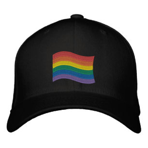 Traditionell LGBTQ+ stolthetsflagga broderad baseb Keps