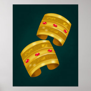 Traditionell libysk guld-vägg, del 2 poster