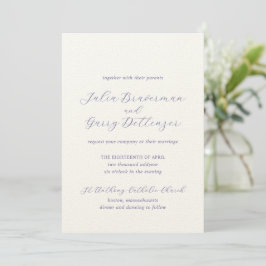 Traditionell Lilac Elegant bröllop Inbjudningar