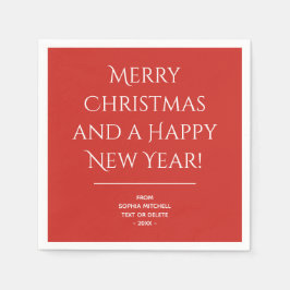 Traditionell - Ljusröd - God jul Napkins Pappersservett