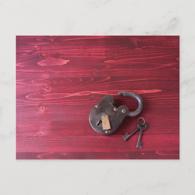 traditionell Lock och Nycklar Vykort (Framsida)