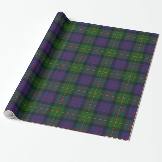 Traditionell Logan Tartan som slår in papper Presentpapper (Utrullad)