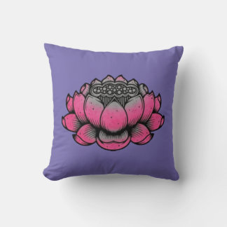 Traditionell Lotus Flower Kudde