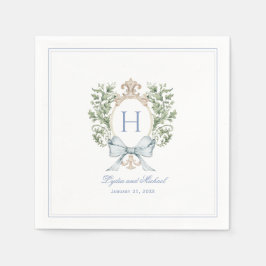 Traditionell Löv-Vapensköld med ben | Monogram Brö Pappersservett