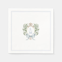 Traditionell Löv-Vapensköld med ben | Monogram Brö Pappersservett