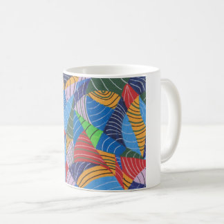 Traditionell målning av abstrakt kaffemugg