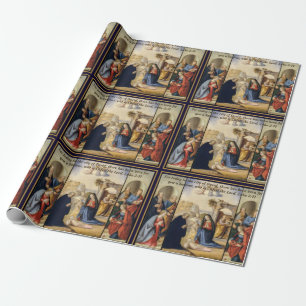 Traditionell målning av jultomhet presentpapper