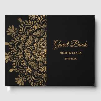 Traditionell mandala klassisk elegant lyx art déco gästböcker
