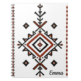Traditionell marockansk Amazigh geometrisk textil Anteckningsbok