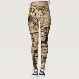 Traditionell marockansk by, arkivarkitektur leggings