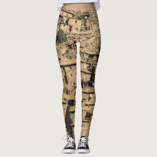 Traditionell marockansk by, arkivarkitektur leggings