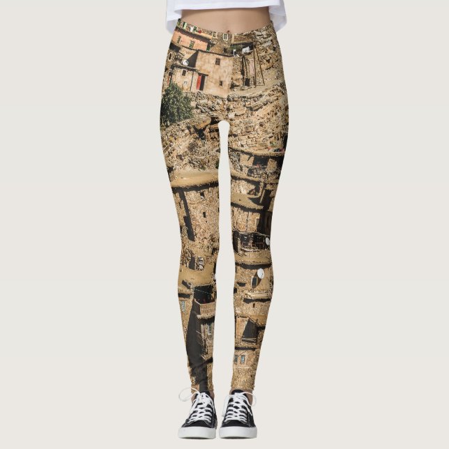 Traditionell marockansk by, arkivarkitektur leggings (Framsida)