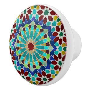 Traditionell marockansk färgmosaik knopp