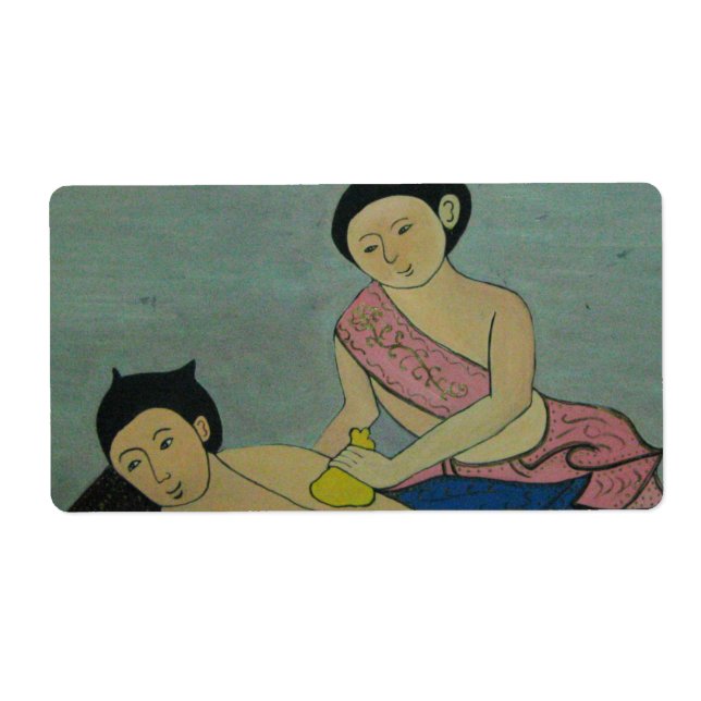 Traditionell massage på thailändska fraktsedel (Framsidan)
