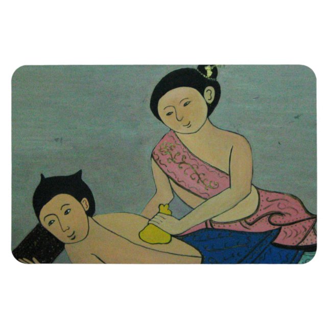 Traditionell massage på thailändska magnet (Horisontell)