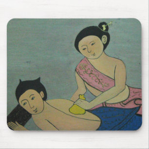 Traditionell massage på thailändska musmatta
