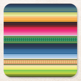 Traditionell mexicansk filt Serape Underlägg Papper Kvadrat