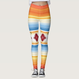 Traditionell mexikansk blanket Fiesta Leggings