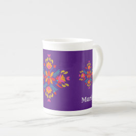 Traditionell mexikansk blomkaffe Mugg Benporslin Mugg