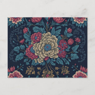 Traditionell mexikansk broderiy Mönster Vykort