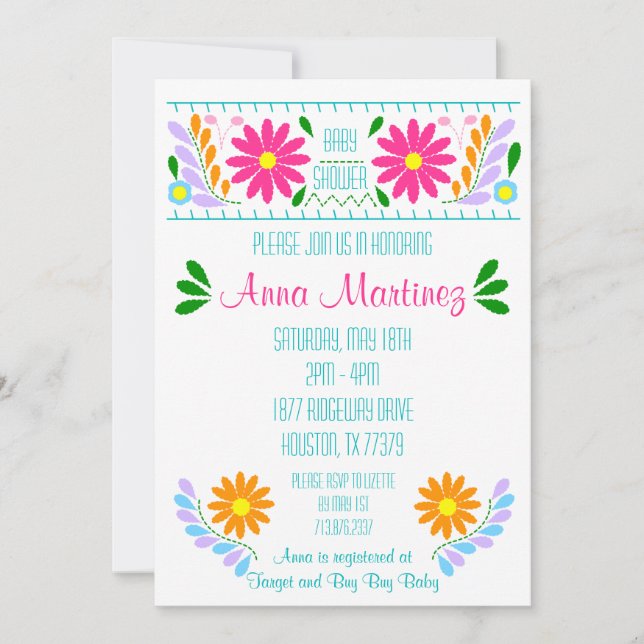 Traditionell mexikansk kejdery Fiesta-inbjudan Inbjudningar (Framsida)