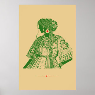 Traditionell mexikansk klänning poster