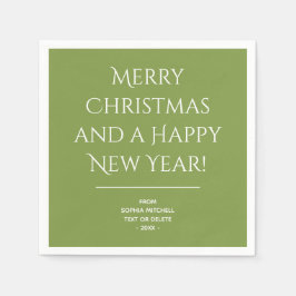 Traditionell - Mjuk Grönt - God jul Napkins Pappersservett