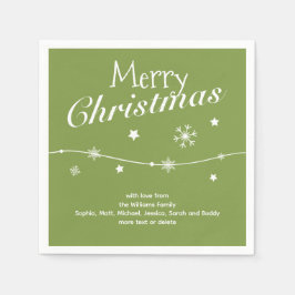Traditionell - mjuk Grönt - julklackor Pappersservett