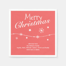 Traditionell - Mjuk röd - Julblöjor Pappersservett