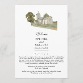 Traditionell monogram Bröllop Itinerary Program