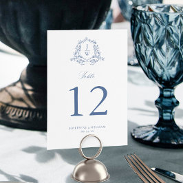 Traditionell monogram topp elegant bröllop bordsnummer