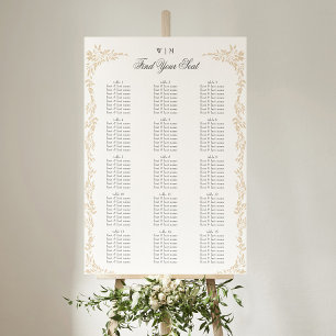 traditionell Monogram Vapensköld Elegant bröllop Poster