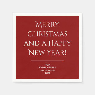 Traditionell - Mörk Red - God jul Napkins Pappersservett