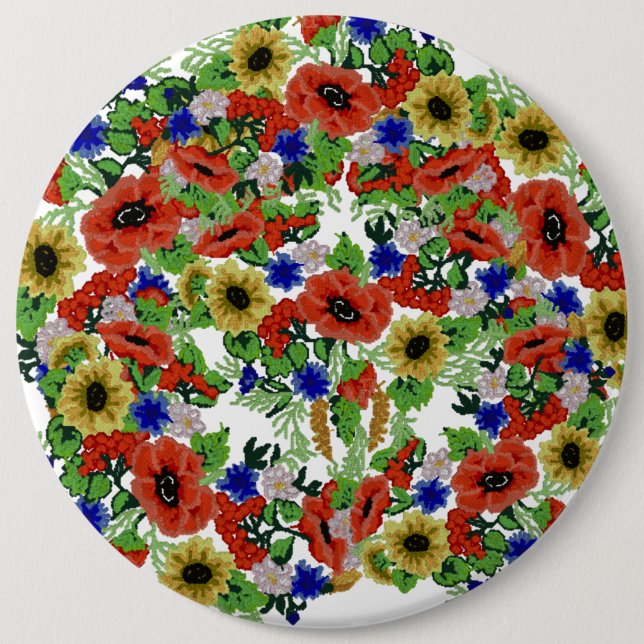 Traditionell motif, traditionell rumänsk motif T-S Knapp (Framsida)