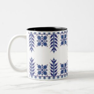 Traditionell motif, traditionell rumänsk motif T-S Två-Tonad Mugg